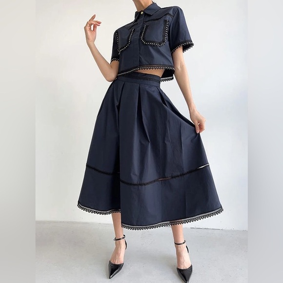 COPY - Woman’s two piece crop top/skirt set size small - Picture 1 of 12